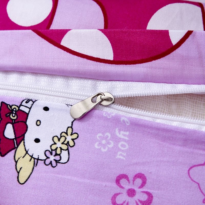 91家纺网 家纺一手货源 找家纺 2025新品全棉大版幼儿园三件套儿童被褥六件套宝宝午睡入园婴儿床床上用品 KT猫