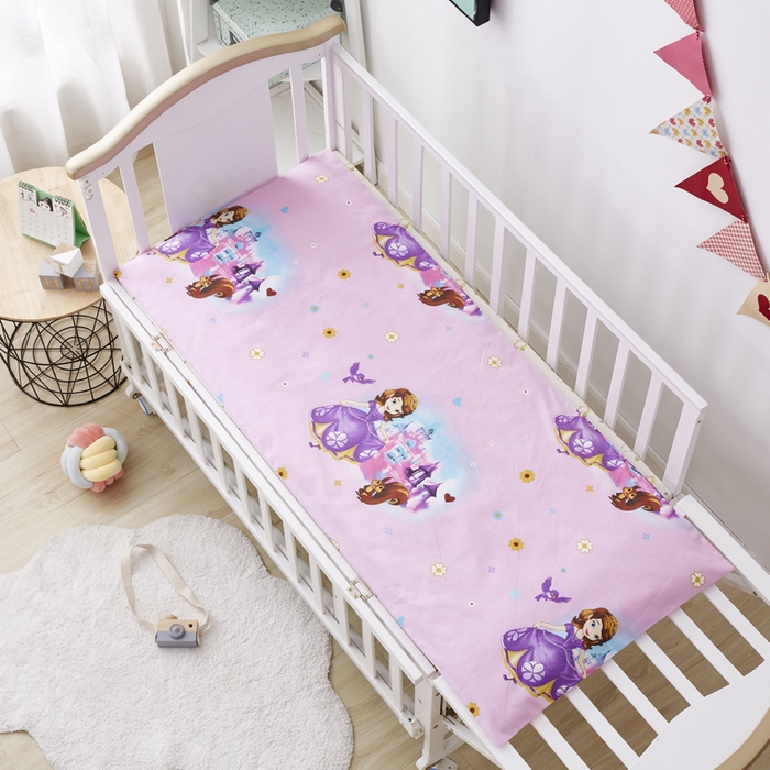 91家纺网 家纺一手货源 找家纺 2025新品全棉大版幼儿园三件套儿童被褥六件套宝宝午睡入园婴儿床床上用品 城堡苏菲亚