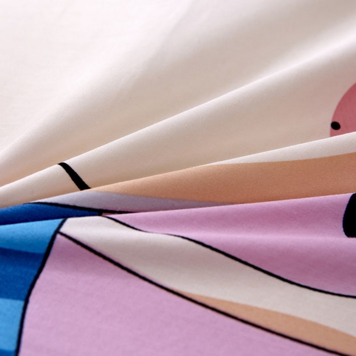 91家纺网 家纺一手货源 找家纺 2025新品全棉大版幼儿园三件套儿童被褥六件套宝宝午睡入园婴儿床床上用品 糖果女孩