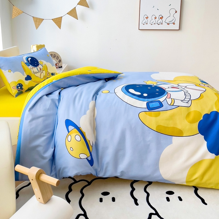 91家纺网 家纺一手货源 找家纺 总新款 2025新品全棉大版幼儿园三件套儿童被褥六件套宝宝午睡入园婴儿床床上用品