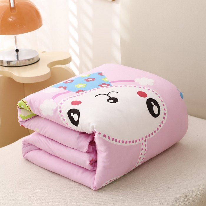 91家纺网 家纺一手货源 找家纺 2025新品全棉大版幼儿园三件套儿童被褥六件套宝宝午睡入园婴儿床床上用品 兔宝宝