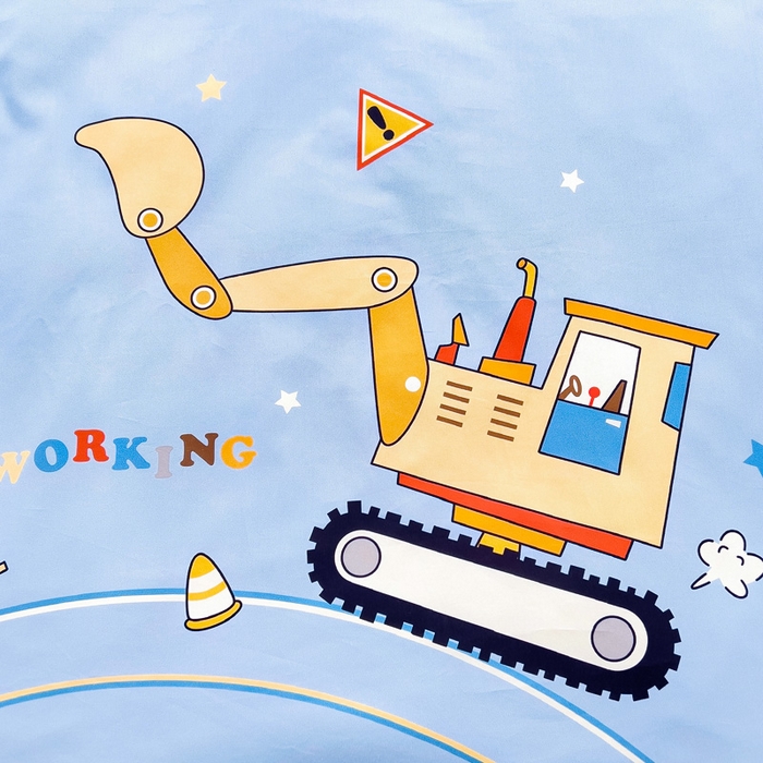 91家纺网 家纺一手货源 找家纺 2025新品全棉大版幼儿园三件套儿童被褥六件套宝宝午睡入园婴儿床床上用品 挖掘机