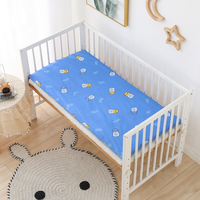 91家纺网 家纺一手货源 找家纺  2025新品全棉大版幼儿园三件套儿童被褥六件套宝宝午睡入园婴儿床床上用品 快乐牛牛