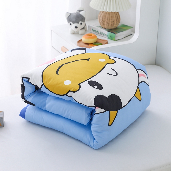 91家纺网 家纺一手货源 找家纺  2025新品全棉大版幼儿园三件套儿童被褥六件套宝宝午睡入园婴儿床床上用品 快乐牛牛