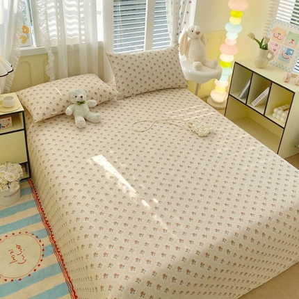 91家纺网 家纺一手货源 找家纺 （总）女子家纺 2025新款三枚缎老粗布床单三件套