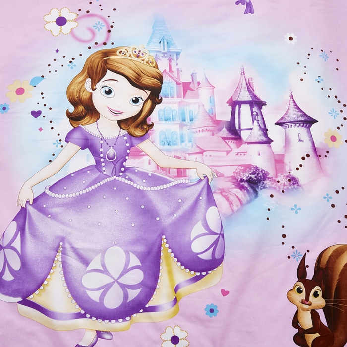 91家纺网 家纺一手货源 找家纺 2025新品全棉大版幼儿园三件套儿童被褥六件套宝宝午睡入园婴儿床床上用品 城堡苏菲亚