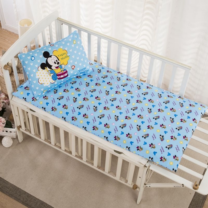 91家纺网 家纺一手货源 找家纺 2025新品全棉大版幼儿园三件套儿童被褥六件套宝宝午睡入园婴儿床床上用品 天才米奇