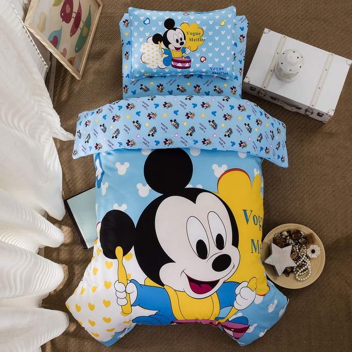 91家纺网 家纺一手货源 找家纺 2025新品全棉大版幼儿园三件套儿童被褥六件套宝宝午睡入园婴儿床床上用品 天才米奇