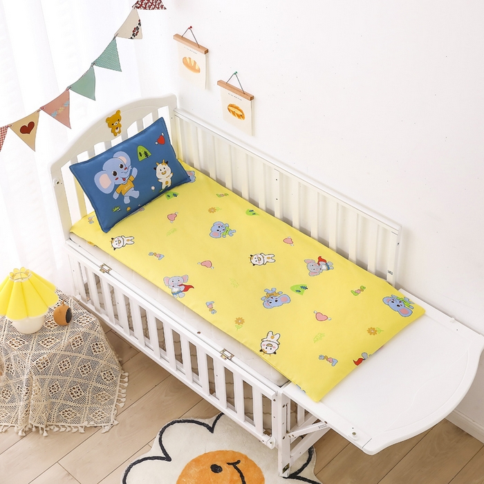 91家纺网 家纺一手货源 找家纺 2025新品全棉大版幼儿园三件套儿童被褥六件套宝宝午睡入园婴儿床床上用品 贝塔小象