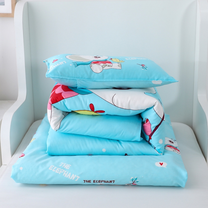 91家纺网 家纺一手货源 找家纺 2025新品全棉大版幼儿园三件套儿童被褥六件套宝宝午睡入园婴儿床床上用品 象宝宝