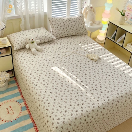 91家纺网 家纺一手货源 找家纺 （总）女子家纺 2025新款三枚缎老粗布床单三件套