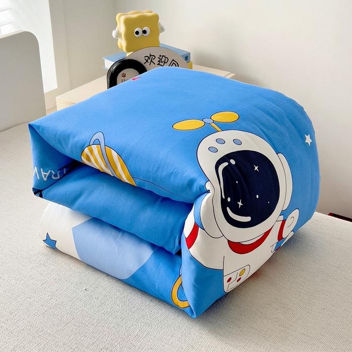 91家纺网 家纺一手货源 找家纺 2025新品全棉大版幼儿园三件套儿童被褥六件套宝宝午睡入园婴儿床床上用品 宇宙探险