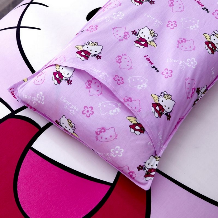 91家纺网 家纺一手货源 找家纺 2025新品全棉大版幼儿园三件套儿童被褥六件套宝宝午睡入园婴儿床床上用品 KT猫