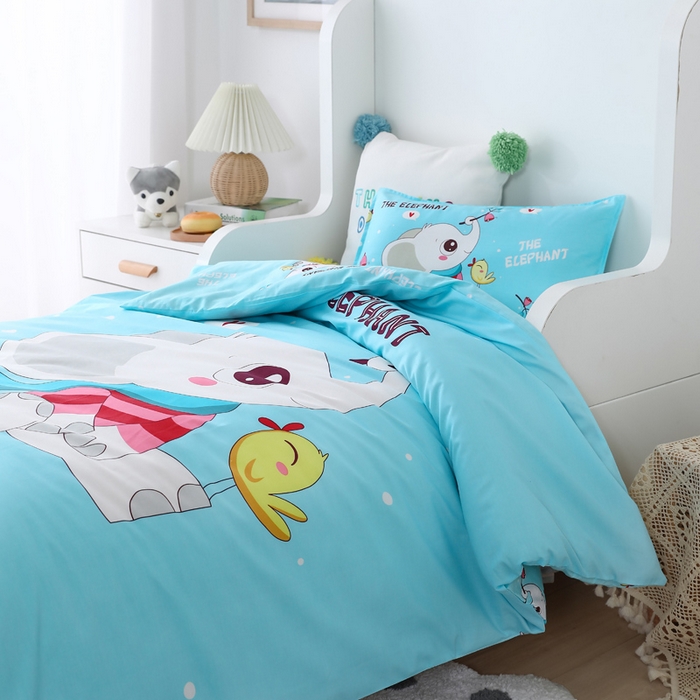91家纺网 家纺一手货源 找家纺 2025新品全棉大版幼儿园三件套儿童被褥六件套宝宝午睡入园婴儿床床上用品 象宝宝
