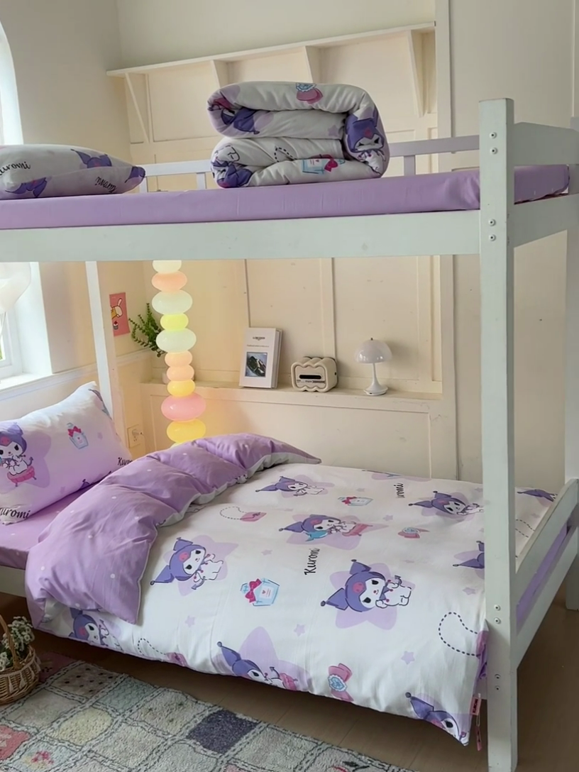 91家纺网 家纺一手货源 找家纺 海岛哥哥 2025新款A类云朵水洗棉三丽鸥正版授权四件套-学生床 三丽鸥-五星库洛米