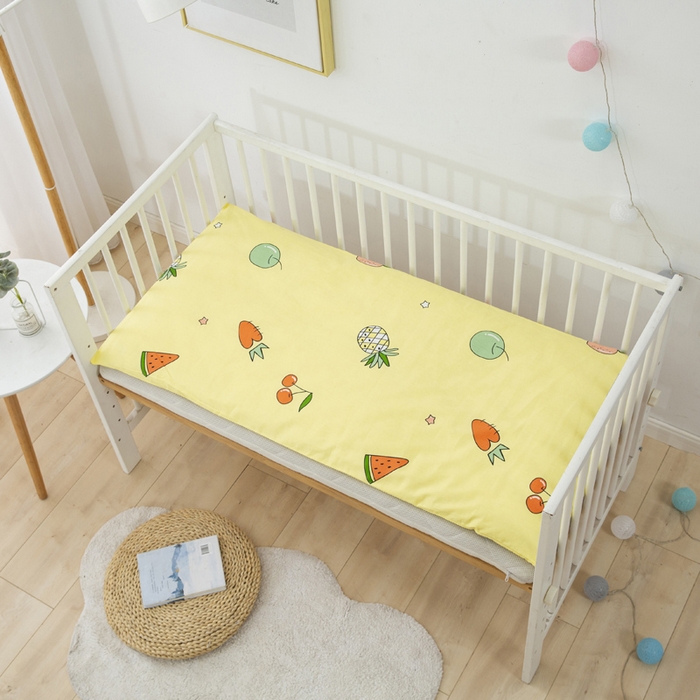 91家纺网 家纺一手货源 找家纺 2025新品全棉大版幼儿园三件套儿童被褥六件套宝宝午睡入园婴儿床床上用品 快乐小鸡