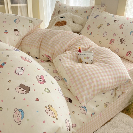 瑞莱 2025新款开学季全棉纯棉萌趣印花四件套 糖果幼儿园