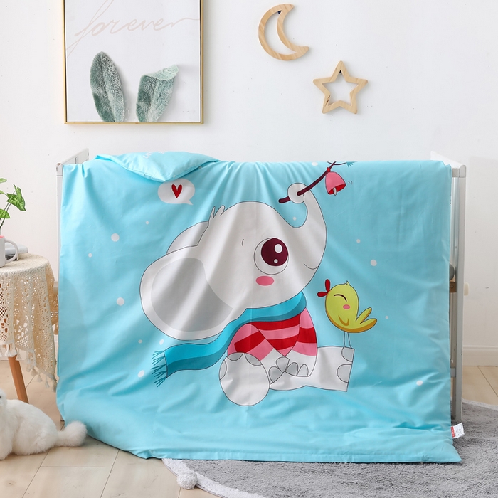 91家纺网 家纺一手货源 找家纺 2025新品全棉大版幼儿园三件套儿童被褥六件套宝宝午睡入园婴儿床床上用品 象宝宝