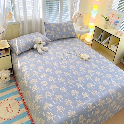 91家纺网 家纺一手货源 找家纺 （总）女子家纺 2025新款三枚缎老粗布床单三件套