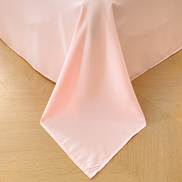 91家纺网 家纺一手货源 找家纺 易禾家纺 2025新款韩版小清新毛巾绣水洗棉四件套学生宿舍三件套铃兰小兔系列（专板花型） 铃兰小兔-奶白粉