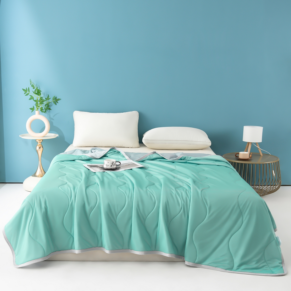 91家纺网 家纺一手货源 找家纺 （总）眠多宝 2025新款纯色凉感丝夏被夏凉被空调被跨境热品temu希音TK外贸