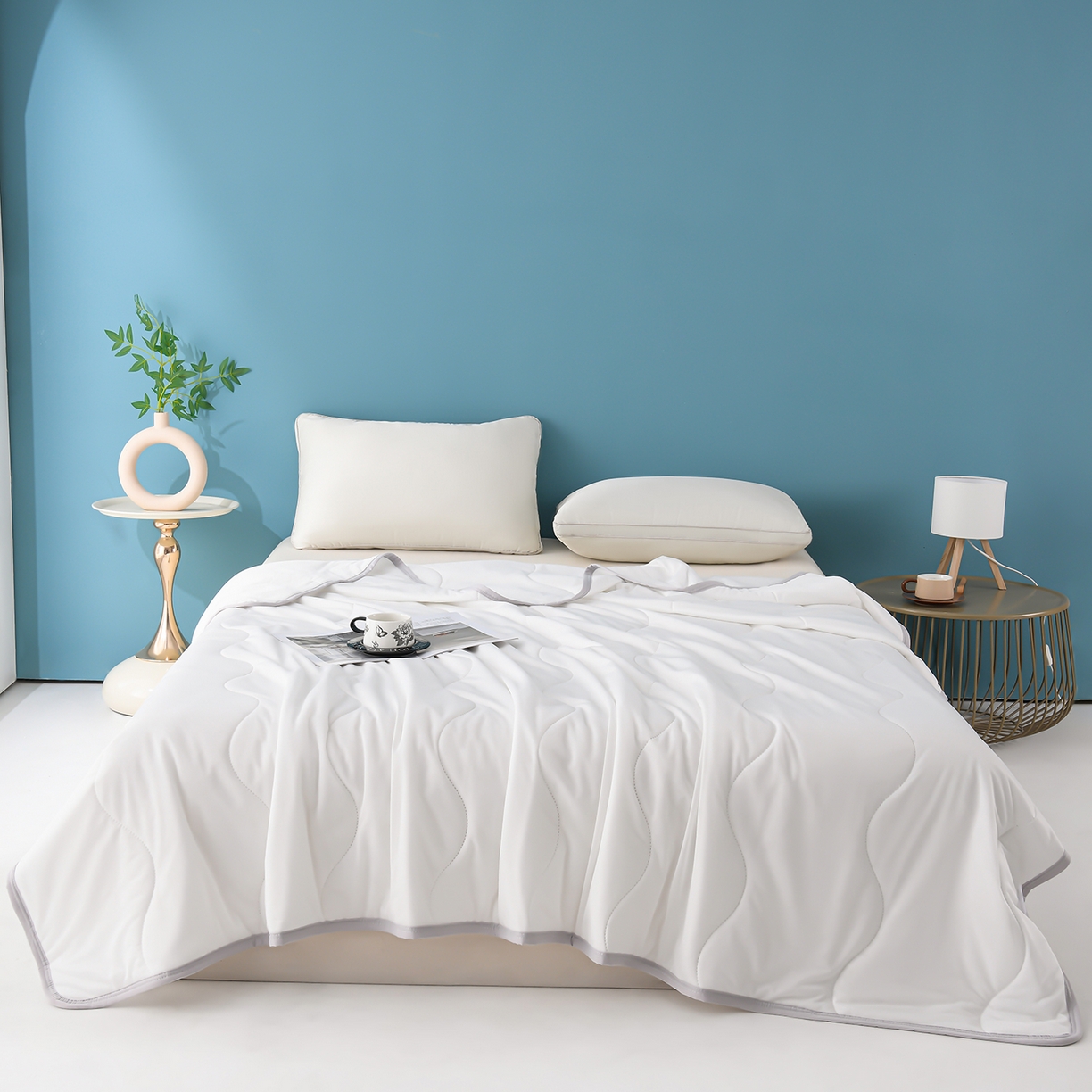 91家纺网 家纺一手货源 找家纺 （总）眠多宝 2025新款纯色凉感丝夏被夏凉被空调被跨境热品temu希音TK外贸