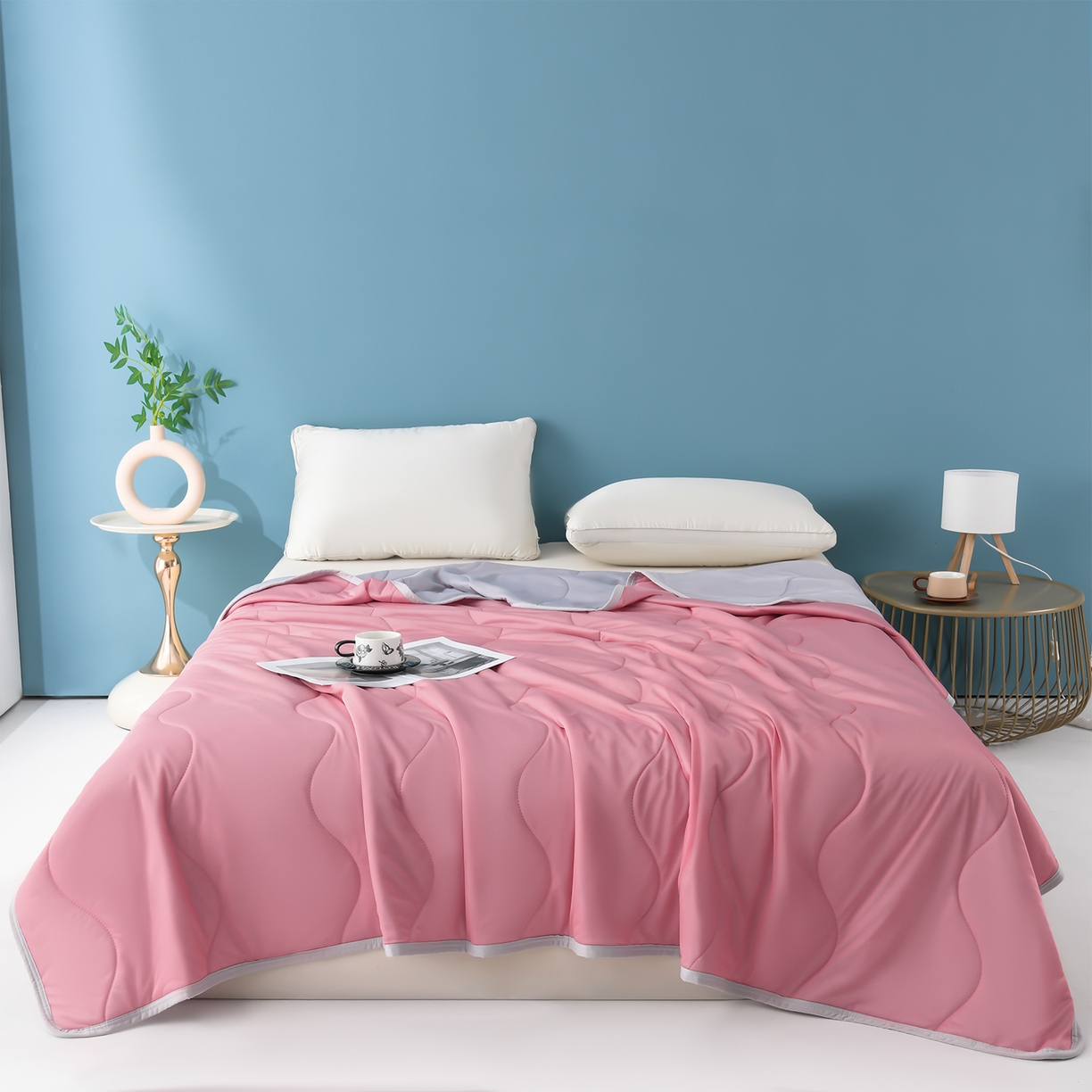 91家纺网 家纺一手货源 找家纺 （总）眠多宝 2025新款纯色凉感丝夏被夏凉被空调被跨境热品temu希音TK外贸