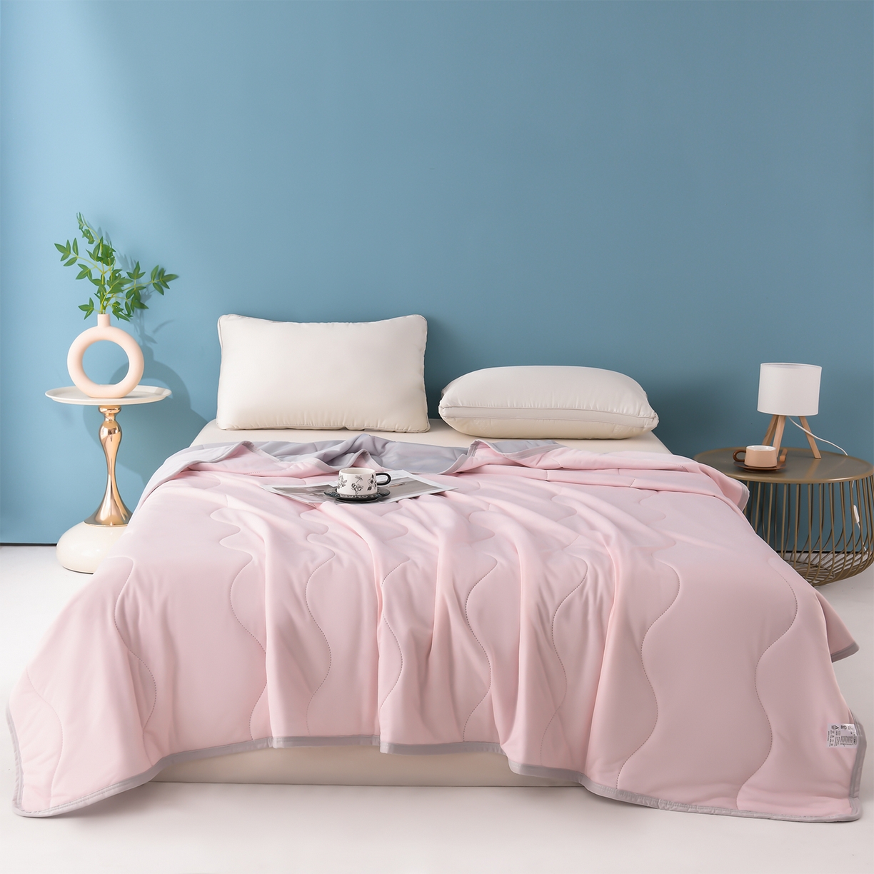 91家纺网 家纺一手货源 找家纺 （总）眠多宝 2025新款纯色凉感丝夏被夏凉被空调被跨境热品temu希音TK外贸