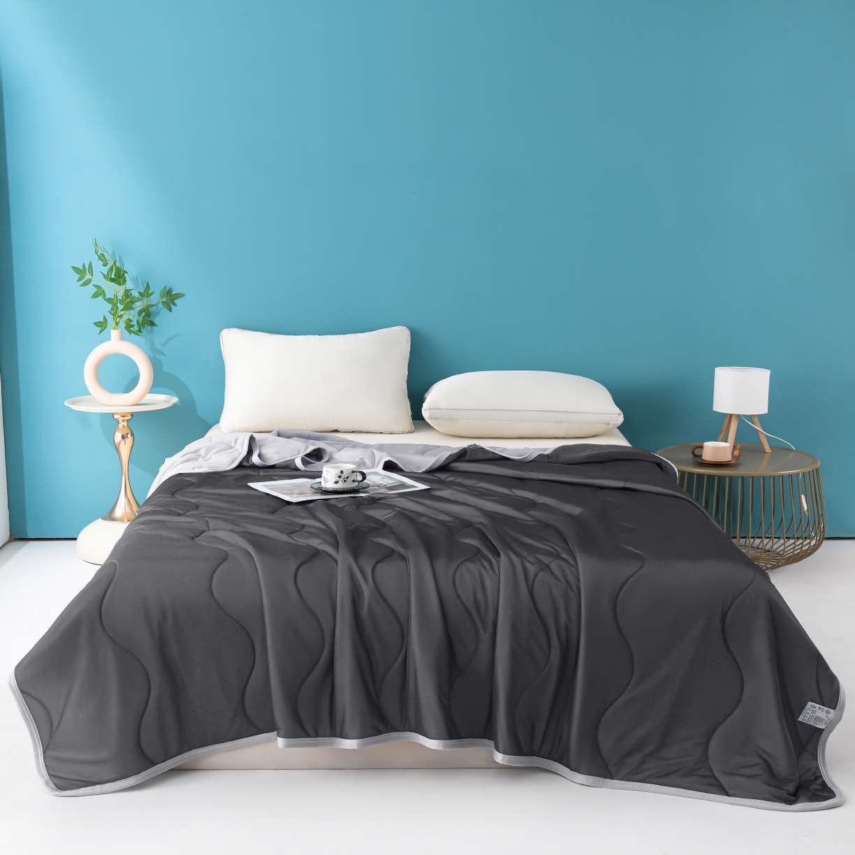 91家纺网 家纺一手货源 找家纺 （总）眠多宝 2025新款纯色凉感丝夏被夏凉被空调被跨境热品temu希音TK外贸