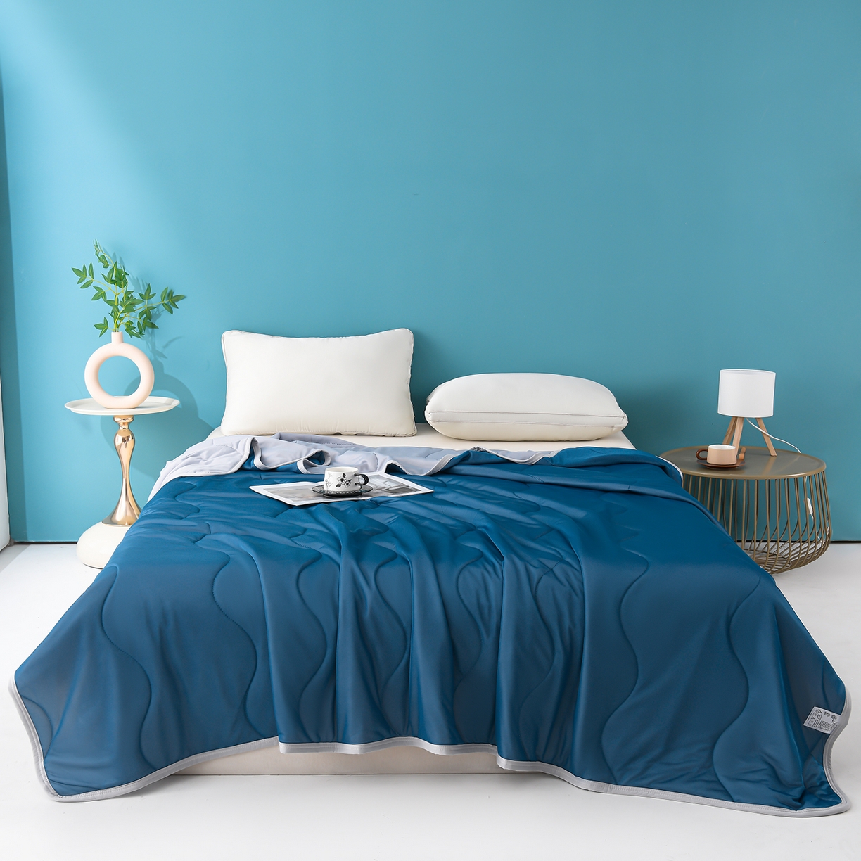 91家纺网 家纺一手货源 找家纺 （总）眠多宝 2025新款纯色凉感丝夏被夏凉被空调被跨境热品temu希音TK外贸