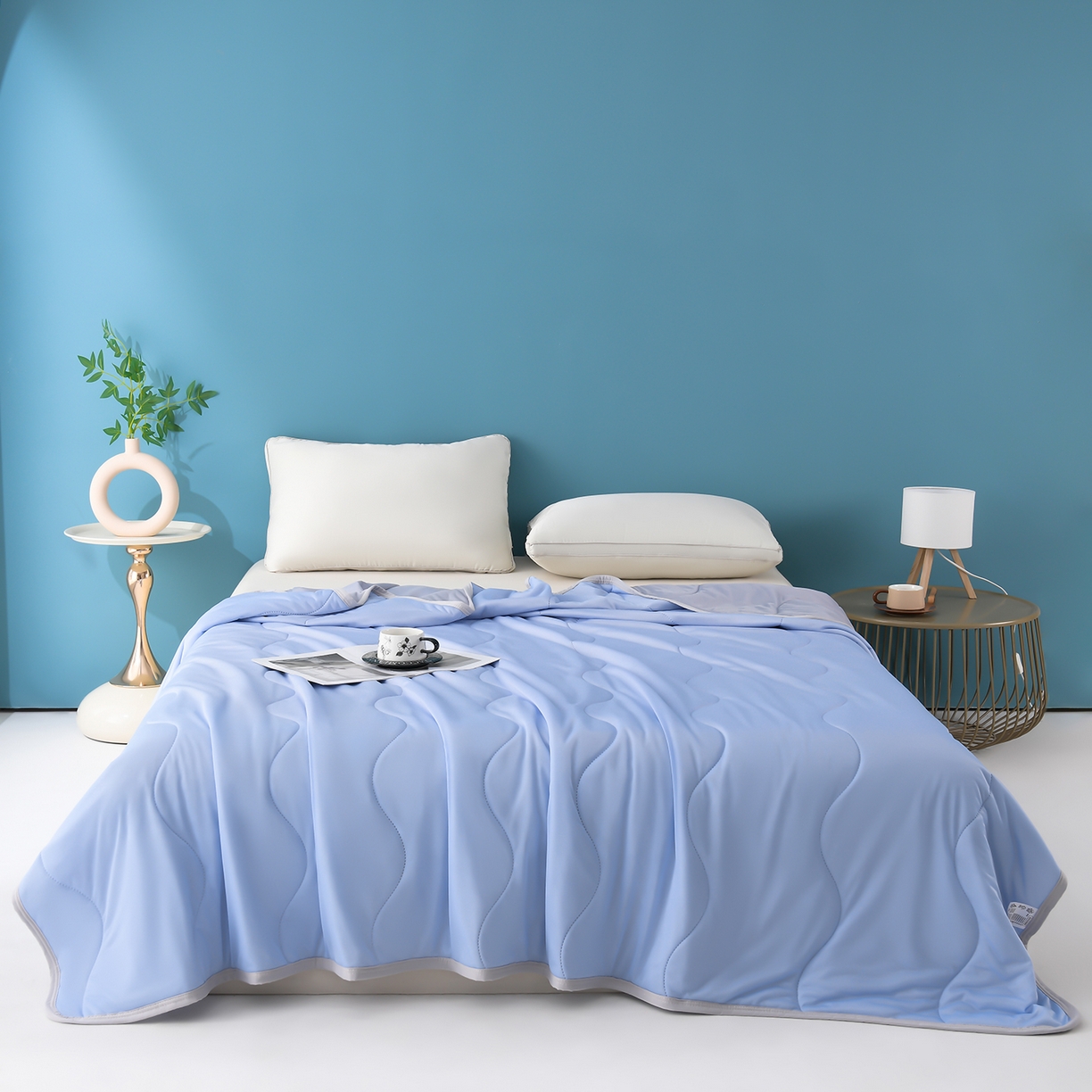 91家纺网 家纺一手货源 找家纺 （总）眠多宝 2025新款纯色凉感丝夏被夏凉被空调被跨境热品temu希音TK外贸