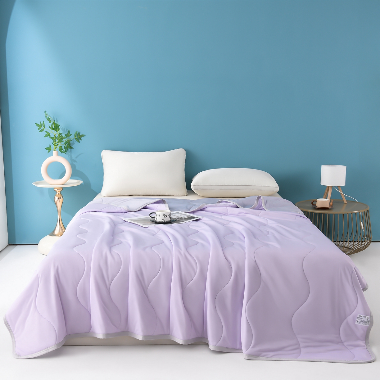 91家纺网 家纺一手货源 找家纺 （总）眠多宝 2025新款纯色凉感丝夏被夏凉被空调被跨境热品temu希音TK外贸