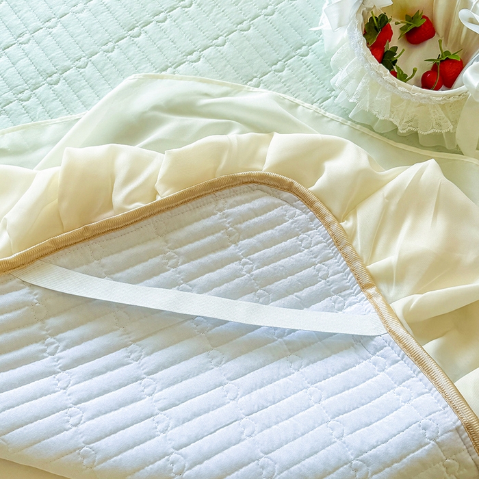 91家纺网 家纺一手货源 找家纺 （总）虹星家纺 2025新款玫瑰花语全棉纯棉床裙三件套单床裙床裙单件