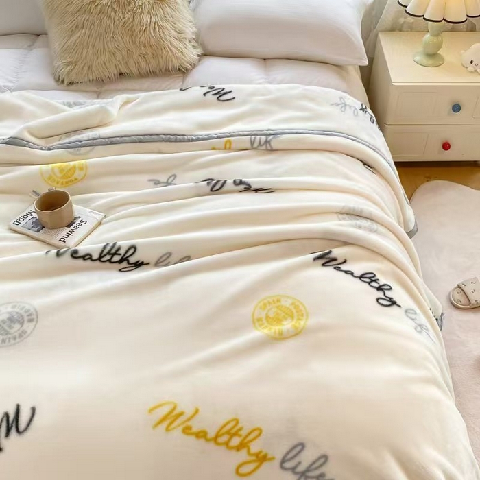 91家纺网 家纺一手货源 找家纺 尚品绵羊2025秋冬新款双层加厚拉舍尔毛毯保暖法莱绒毯子 乐享生活