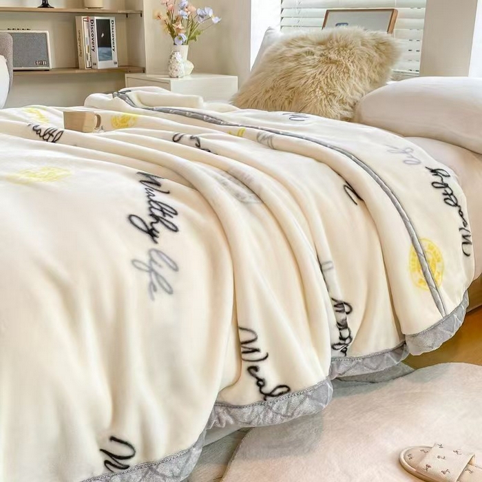 91家纺网 家纺一手货源 找家纺 尚品绵羊2025秋冬新款双层加厚拉舍尔毛毯保暖法莱绒毯子 乐享生活