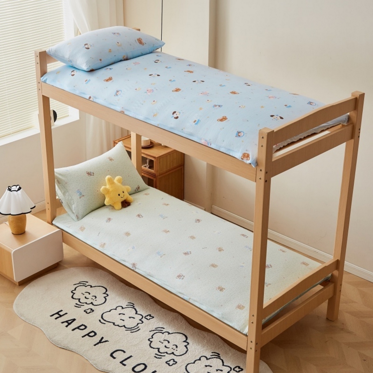 91家纺网 家纺一手货源 找家纺 梦镜家纺 2025新款A类云感水洗棉印花床褥 少女象