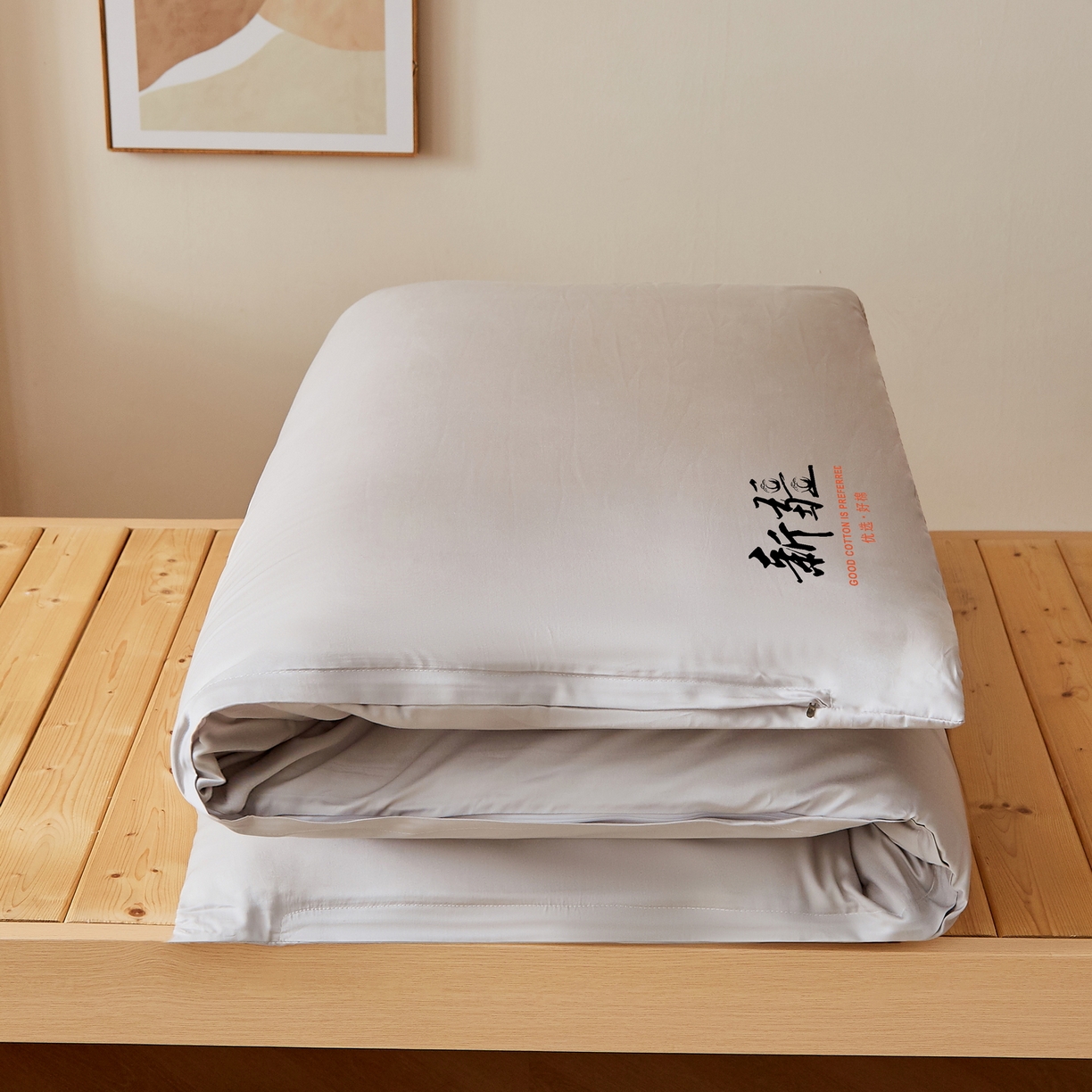 91家纺网 家纺一手货源 找家纺 梦镜家纺 2025新款A类鱼鳞网双层纱褥子 灰色