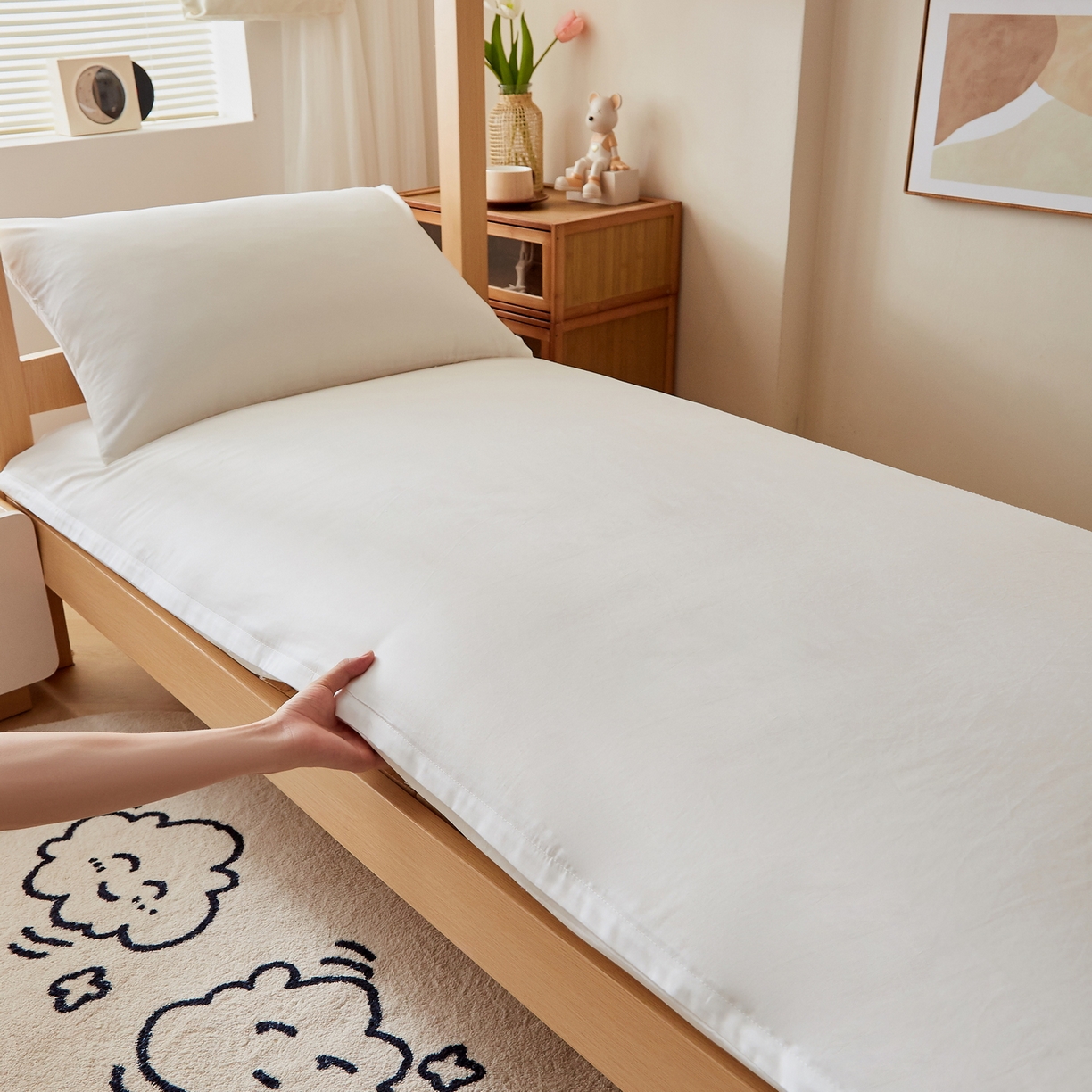 91家纺网 家纺一手货源 找家纺 （总）梦镜家纺 2025新款A类鱼鳞网双层纱褥子（含买家秀）