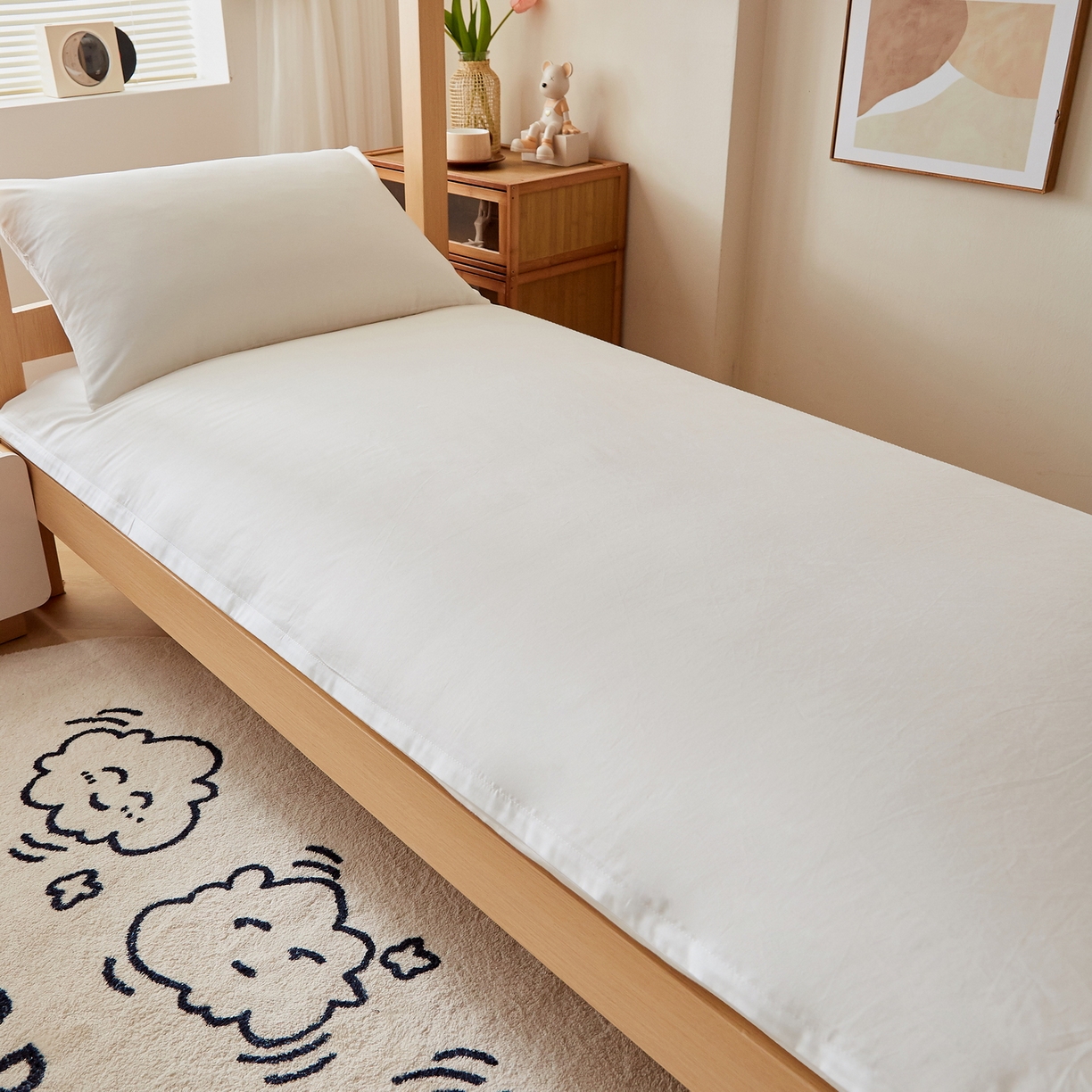 91家纺网 家纺一手货源 找家纺 （总）梦镜家纺 2025新款A类鱼鳞网双层纱褥子（含买家秀）