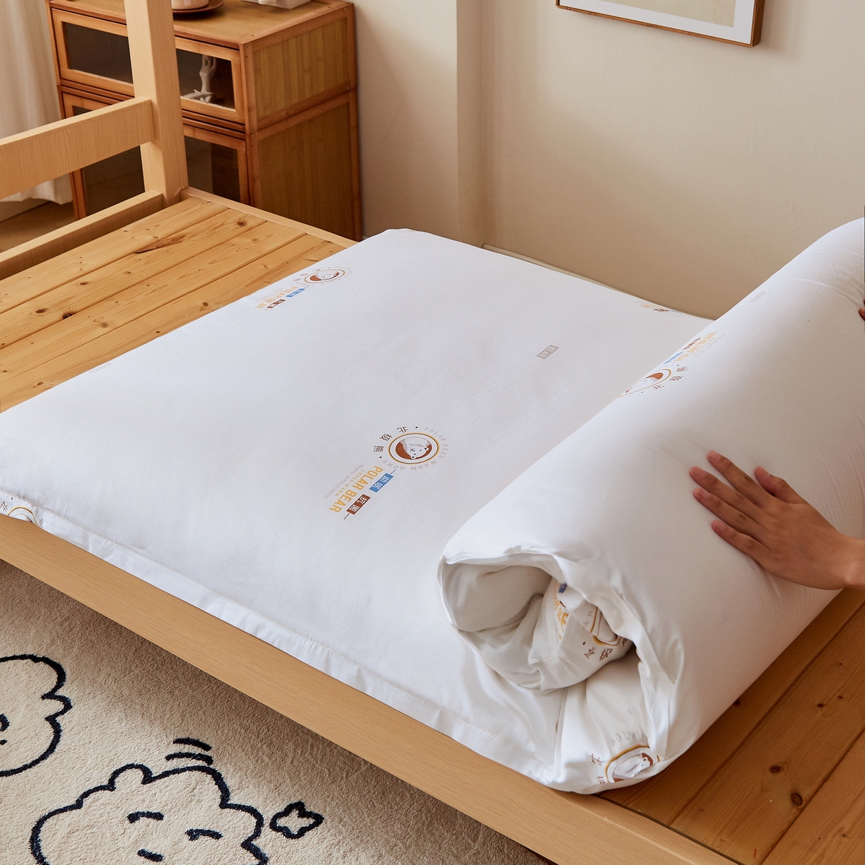 91家纺网 家纺一手货源 找家纺 （总）梦镜家纺 2025新款A类水洗棉床褥（含买家秀）