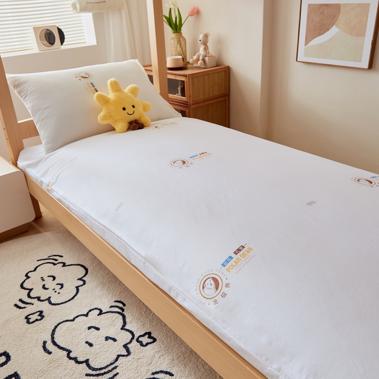 91家纺网 家纺一手货源 找家纺 （总）梦镜家纺 2025新款A类水洗棉床褥（含买家秀）