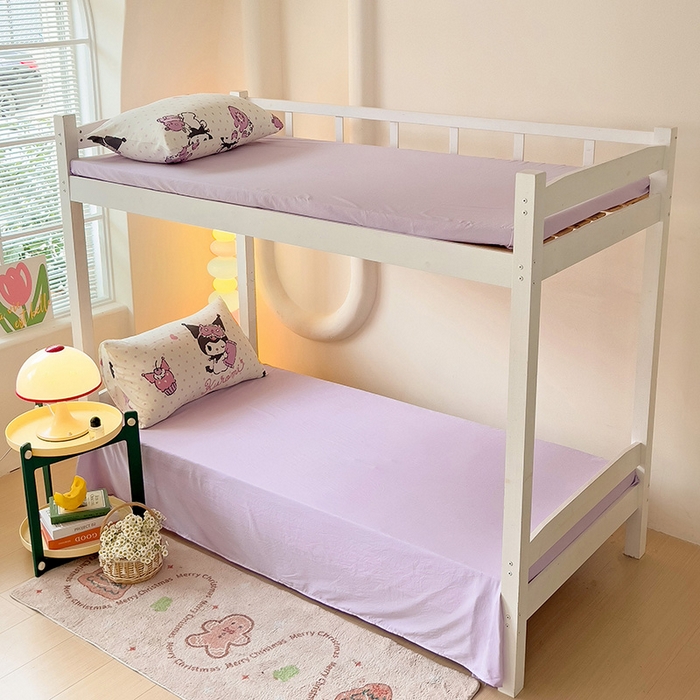 91家纺网 家纺一手货源 找家纺 港岛妹妹 2025新款三丽鸥正版授权四件套-学生床拍摄图 三丽鸥-白色库洛米