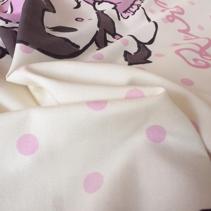 91家纺网 家纺一手货源 找家纺 港岛妹妹 2025新款三丽鸥正版授权四件套-学生床拍摄图 三丽鸥-白色库洛米