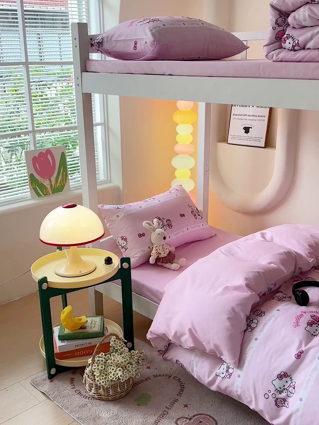 91家纺网 家纺一手货源 找家纺 港岛妹妹 2025新款三丽鸥正版授权四件套-学生床拍摄图 三丽鸥-草莓甜心kt猫