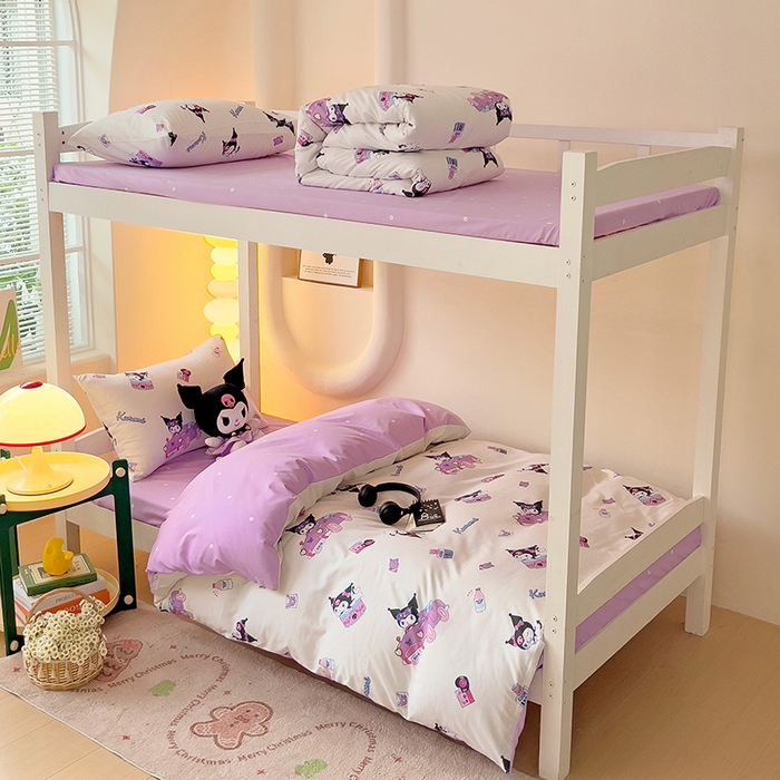 港岛妹妹 2025新款三丽鸥正版授权四件套-学生床拍摄图 三丽鸥-潮流库洛米