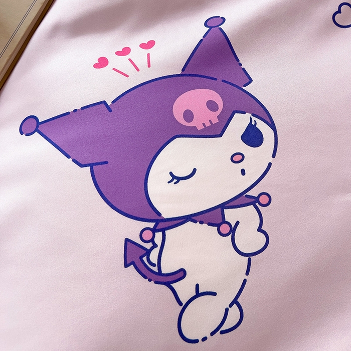 91家纺网 家纺一手货源 找家纺 港岛妹妹 2025新款三丽鸥正版授权四件套-学生床拍摄图 三丽鸥-库洛米之心