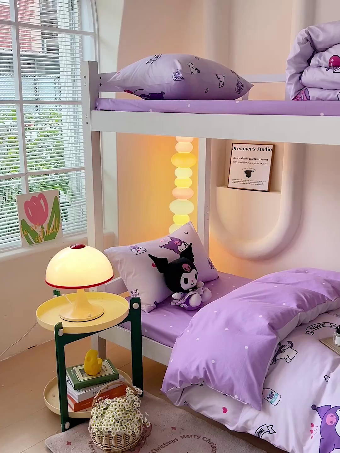 91家纺网 家纺一手货源 找家纺 港岛妹妹 2025新款三丽鸥正版授权四件套-学生床拍摄图 三丽鸥-库洛米之心