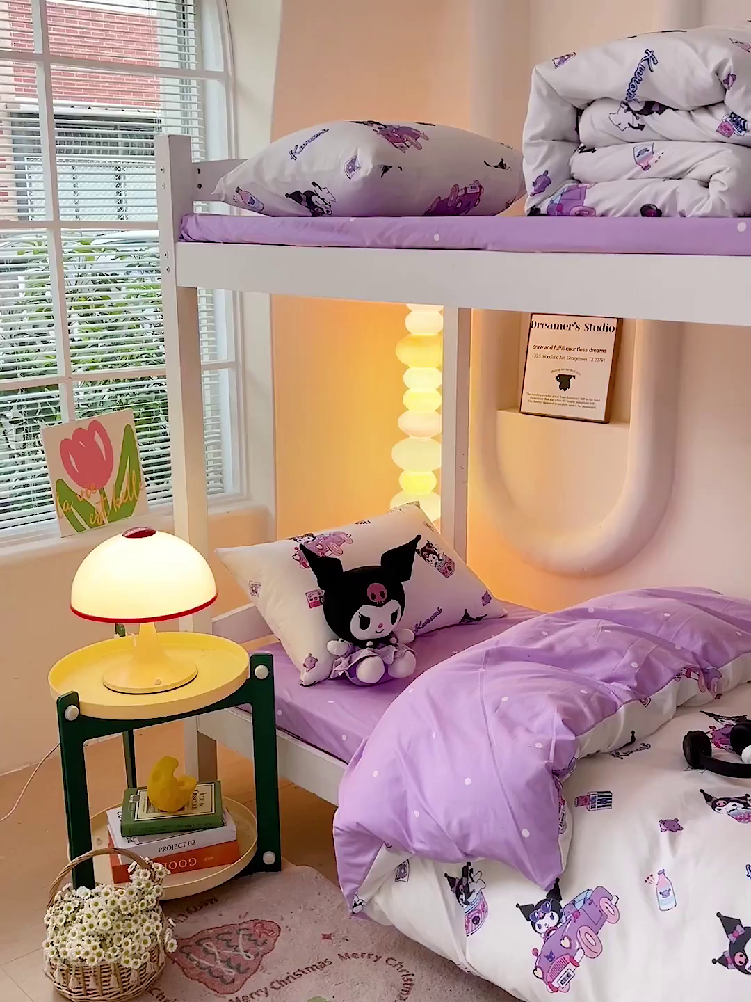 91家纺网 家纺一手货源 找家纺 港岛妹妹 2025新款三丽鸥正版授权四件套-学生床拍摄图 三丽鸥-潮流库洛米