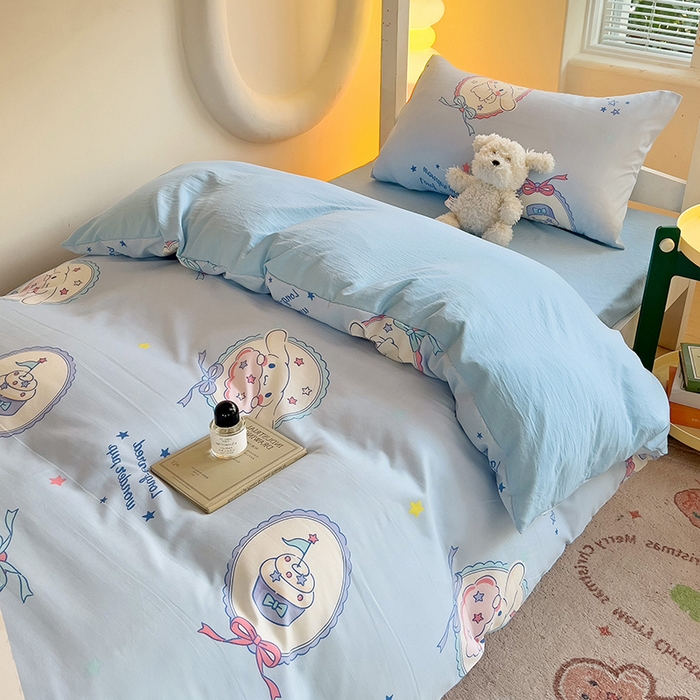 91家纺网 家纺一手货源 找家纺 港岛妹妹 2025新款三丽鸥正版授权四件套-学生床拍摄图 三丽鸥-蛋糕玉桂狗