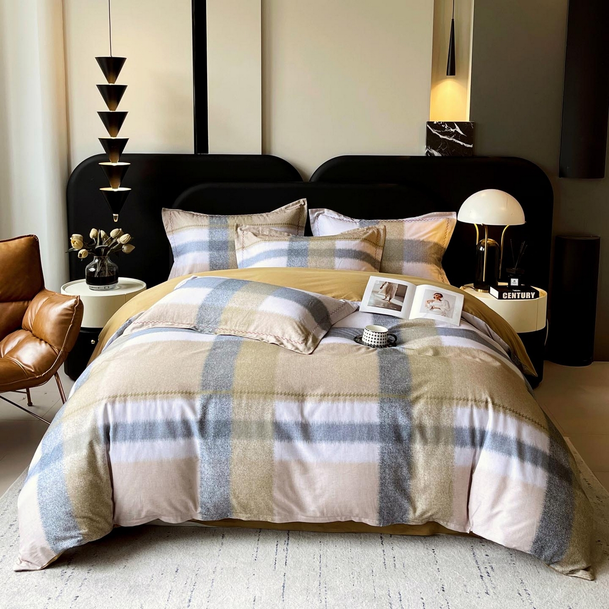 91家纺网 家纺一手货源 找家纺 帅露家纺 2025新款升级疆大白全棉加厚生态磨毛四件套 布鲁尼-绿